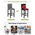 thumbnail image 3 of Red Rose Bar Stool Covers Set of 4, Abstract Spring Flowers Vintage Black Stretch Washable Bar Chair Covers with Backs, Removable Pub Counter Height Chair Cover for Kitchen Dining Room Cafe, 3 of 7