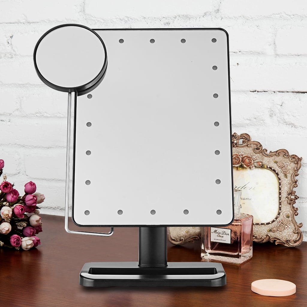 Ovonni 10x Magnifier Led Touch Screen Makeup Mirror 20 Leds Lighted Ovonni 10x Magnifier Led Touch Screen Makeup Mirror 20 Leds Lighted Make Up Cosmetic Portable Adjule Vanity Tabletop Countertop Com