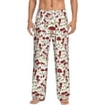 thumbnail image 2 of Goofa Mushroom Printed Soft Pajama Pants for Men, Wide Leg Comfy Casual Lounge Yoga Pants-Medium, 2 of 9