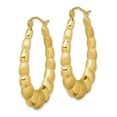 thumbnail image 2 of 10k Satin & Polished Hollow Fancy Earrings in 10k Yellow Gold, 2 of 3