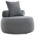 thumbnail image 3 of Roromall Modern Chenille Accent Chair 32" Barrel Chair Leisure Round Sofa with Pillow for Living Room Bedroom Club Nursery Hotel Office Home, 3 of 9