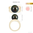 thumbnail image 5 of Angara Solitaire Tahitian Cultured Pearl Double Shank Ring in 14K Yellow Gold for Women | June Birthstone Jewelry for Her, 5 of 8
