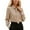 Khaki, variant on Women's Solid Color Casual Tie Long Sleeve French Shirt Office Work Blouses