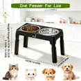 thumbnail image 3 of Stainless Steel Elevated Dog Bowls, Anti-Slip Raised Pet Feeder for Large Dogs, Adjustable Height Food And Water Bowls, 3 of 12