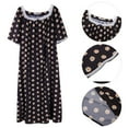 thumbnail image 5 of Xmarks Women's Plus Size Nightgown Floral Printed Night Dress Short Sleeve Pajama Dress XL-4XL, 5 of 7