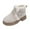 White, variant on Fozruso Kids Boots Bright Color Side Zipper Cute Ankle Boots,Sizes 10(3.5-4 Years)