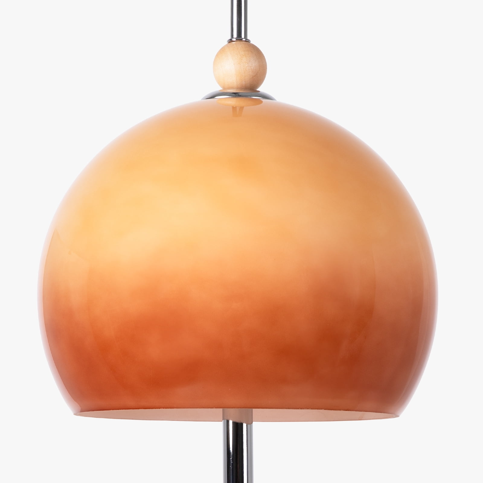 SUNMORY Glass Floor Lamps for Living Room, Modern Floor Lamps with Glass Shade & Silver Base, Mid Century Tall Standing Lamps for Bedroom, Office, Dining Room, Reading Nook, Elegant Ambient Lighting