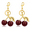 #B 2Pcs Red Cherry Keychain, variant on Cherry Keychain Fashion Bag Charms Cute Pearl Keychains for Women Kawaii Red Purse Charm Car Keyrings