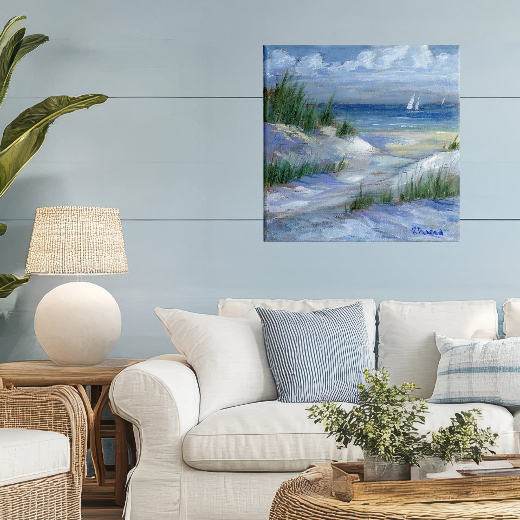 Stupell Industries Crooked Island Dunes & Sailboats Canvas Wall Art, design by Paul Brent