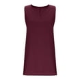 thumbnail image 5 of Atogsazn Summer Dress for Women 2025 Casual V Neck Linen Baggy Short Sleeve Dresses Fashion Loose Clothes 02-Wine XXL, 5 of 6