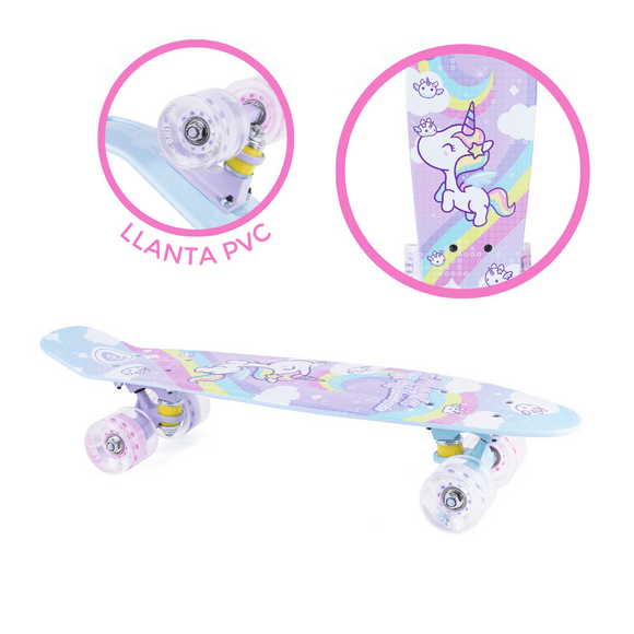Patineta Onix Unicornio Rainbow Horn Multicolor Para Niña