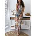 thumbnail image 3 of EIMELI Haute Splits Vacances Robe Femmes Floral Imprimé Robe Longue Robe d'Été Robe Décontractée, 3 of 9