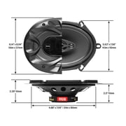 BOSS Audio Systems CH5730B Chaos Series 5 x 7 Inch Car Stereo Door Speakers - 300 Watts Max, 3 Way, Full Range Audio, 1 Inch and 0.5 inch Tweeters, Coaxial, Sold in Pairs