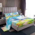 thumbnail image 1 of Erosebridal Rainbow Castle Bed Sheets Set Full Size, Fairy Tale Bed Sheets Full, Spring Flower Reversible Sheet Set Full, Microfiber Room Decor, 4 Pieces, 1 of 7