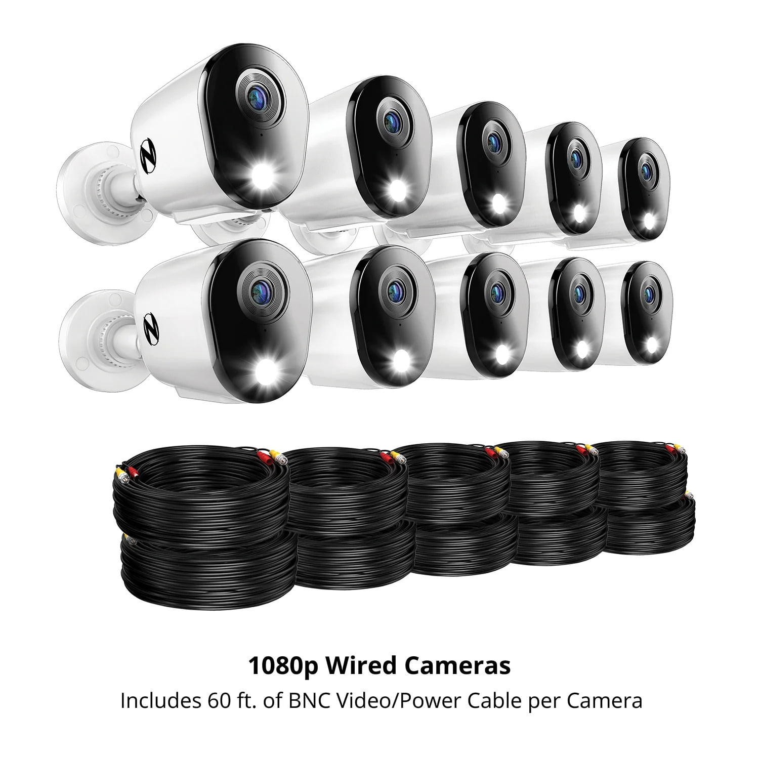 Night Owl 2-Way Audio 20 Channel DVR Security System with 1TB Hard Drive and 10 Wired 1080p Deterrence Cameras