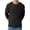 02-Black, variant on Men's Henley Shirts Long Sleeve Basic Waffle Pique Pullover T-Shirt with Pocket