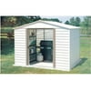 Arrow White Steel Shed With Skylight Roo
