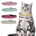 thumbnail image 4 of Trayknick Collier pour Animal de Compagnie Ajustable Réfléchissant Chien Chat avec Strass Sangle de Cou Laisse d'Entraînement pour Animal Fournitures pour Animaux Rouge Rose, 4 of 13