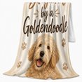 thumbnail image 2 of Goldendoodle Living Room Accent Autumn Dog Face, Cozy Pet Portrait Pattern, Warm Flannel Blanket for Living Room and Reading Nook, Dog Lovers autumn celebration Gift, Pet Lover Home Decor, 2 of 9