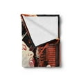 thumbnail image 2 of African Soft Flannel Fleece Throw Blanket, Jazz Singer Woman Performing on the Grunge Background Musical Sound Illustration, Cozy Plush for Indoor and Outdoor Use, 50" x 70", Black Red, by Ambesonne, 2 of 5
