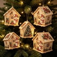 thumbnail image 3 of Clearance! Christmas 3D Wooden House Art DIY Kit Relaxing Craft, Holiday Christmas Handmade Pearl Art Kit Decoration Gifts DIY Craft Project for Kidults Family Holiday Activity #27, 3 of 6
