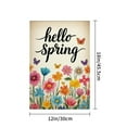 thumbnail image 4 of AMHNF Linen Garden Flag with Hello Spring Design for Spring Summer Home Outdoor Garden Yard Door Decor 12x18 inch, 4 of 5