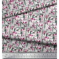 thumbnail image 2 of Soimoi Modal Satin Fabric Abstract Geometric Decor Fabric Printed Yard 42 Inch Wide, 2 of 3