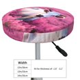 thumbnail image 4 of Round Bar Stool Seat Covers, Pink Flower Field Cow Elastic Round Chair Cover Stool Seat Slipcover Bar Stool Cushions Round Pad for 12-14 inch, 4 of 7