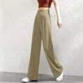 thumbnail image 1 of WILLBEST Pantalones Casuales de Mujer, de Cintura Alta, Rectos y con Múltiples Bolsillos, Ideales para el Trabajo y La Comodidad Diaria. Extra Grande, 1 of 4