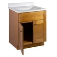 thumbnail image 6 of Design House 597856 Brookings Shaker 2-Door Bathroom Vanity with Cultured Marble 4 inch Centerset Solid White Top, Unassembled, 25x22, Modern Birch, 6 of 27