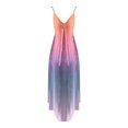 thumbnail image 2 of Amidoa Summer Beach Dresses for Women Ombre Sleeveless Long Maxi Dress Casual Strappy V Neck Hawaiian Luau Dress, 2 of 4