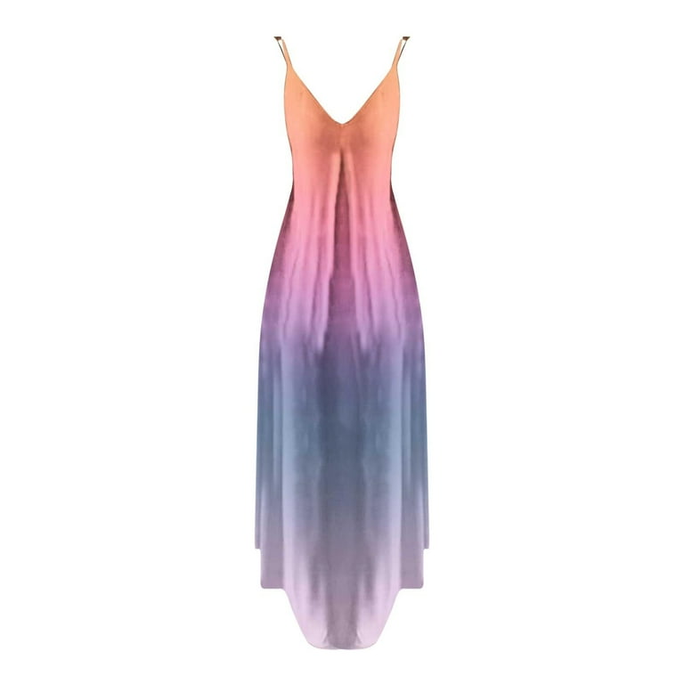 halter tie dye maxi dress Making Waves Cutout Halter Maxi Dress – Blend Fashion House main image 1