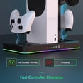 thumbnail image 4 of Cooling Stand for Xbox Series X/S Console with Controller Charging Dock and Headset Holder, Xbox Series Accessories, Cooler Station System,Black, 4 of 7