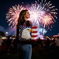 thumbnail image 4 of Twfbrm 4th of July Patriotic Tote Bag, Red White and Blue Quilted Shoulder Bag, USA 250th Anniversary Commemorative Handbag, Reusable Independence Day Shopping Bags Gifts for Friends Family, 4 of 6