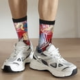 thumbnail image 6 of Hirioo Hawaiian Style Pattern Adult Middle Tube Socks Breathable Sock Non-Pilling,Contrasting Color Design, 6 of 6