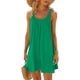 thumbnail image 1 of ICHUANYI Clearance Women's Beach Dress Bikini Beachwear Coverups Casual Vacation Short Summer Halter Dresses(Green, L) ICHUANYI WER2023080911557, 1 of 7
