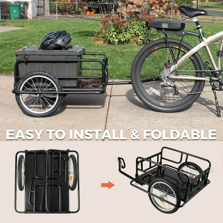 Aosom foldable bike cargo trailer best sale