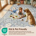 thumbnail image 4 of Design&I 9'x12' Washable Area Rug Chinoiserie Floral Bird Vintage Garden With Scrolling Branch Border for Master Suite, Under Bed, Sleek Flatweave Pet Friendly, 4 of 7