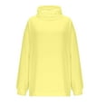 thumbnail image 5 of YUGYXL Fall Outfits for Women Two Piece Set Oversized Hoodies and Sweatpants Tracksuit with Pockets Fleece Sweatsuits Yellow M, 5 of 9