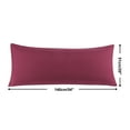 thumbnail image 5 of REGALWOVEN Zippered Body Pillow Cover Microfiber Long Pillowcase Wine Body(20"x54"), 5 of 8