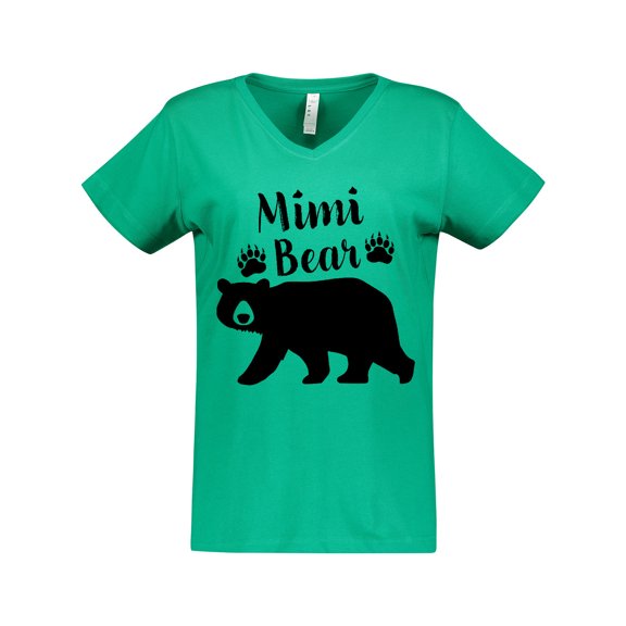 Inktastic Mimi Bear in Black Women's V-Neck T-Shirt