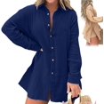 thumbnail image 1 of Barcelona Breeze Conjunto de vestido mameluco, verano sexy casual camisa suelta tops+pantalones cortos para mujer 2 piezas, 1 of 5