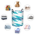 thumbnail image 4 of Sikiie Northern Lights Print Round Dirty Clothes Basket, Waterproof Standing Foldable Storage Basket, for Laundry Room, Bedroom, Bathroom Storage-Small, 4 of 6