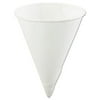 Rolled Rim Paper Cone Cups, 4 Oz, White, 200/bag, 25 Bags/carton