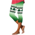 thumbnail image 1 of Pantalones de Ajuste Seco Mujeres Impresas Leggings Recortados Casuales, Pantalones de Yoga Suaves Transpirables Elásticos para Mujeres, 1 of 5
