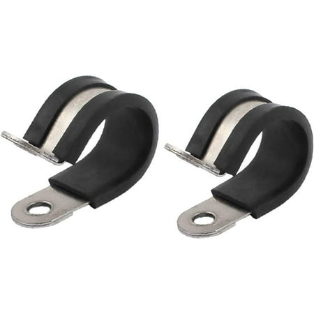 

2Pcs 20mm Dia Rubber Lined R Shaped Stainless Steel Tube Pipe Clips Clamp Cable(2Pcs 20mm Dia in gomma rivestita in acciaio inox a forma di tubo tubo clip morsetto cavo