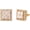 Yellow, variant on S925 sterling silver gold-plated square zircon stud earrings, fully set with diamonds in a hip-hop style, comfortable to wear, fashionable urban accessory.
