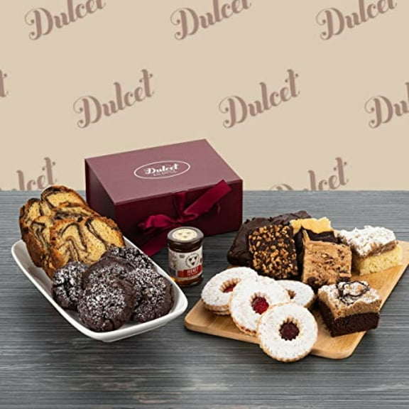 Dulcet Gift Baskets Classic Edible Sampler Gift Basket Gourmet Treats for Men & Women