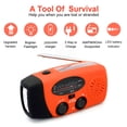 thumbnail image 1 of Radio de mano portátil con manivela solar AM/FM/NOAA Radio meteorológica Linterna de emergencia Universal  Accesorios Electrónicos, 1 of 9