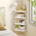 thumbnail image 4 of Fairy 4 Tier White Corner Floating Shelves for Wall, Space-Saving Decorative Corner Shelf Set, 4 of 7
